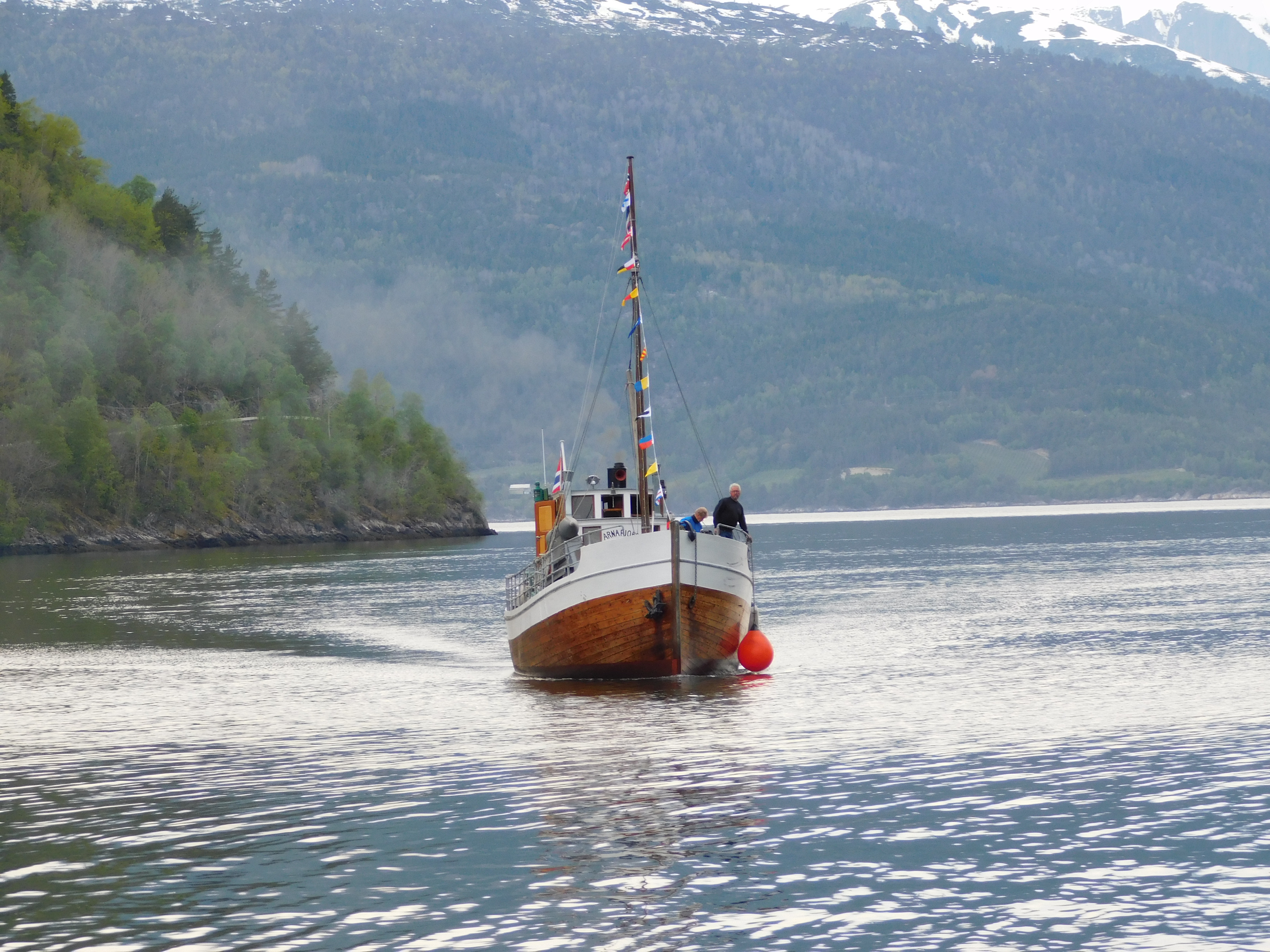 MS Arnafjord på veg inn Vikjabuti